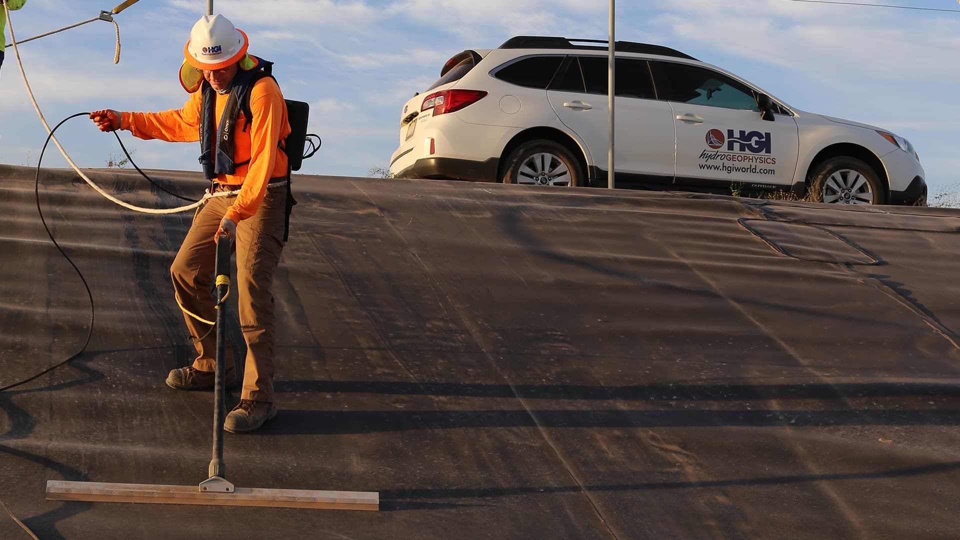 A section of an evaporation pond sat exposed to the elements for 24 years causing unconformities in its liner. The GSE Leak Location Suite ensured all leaks were detected before the pond was used.